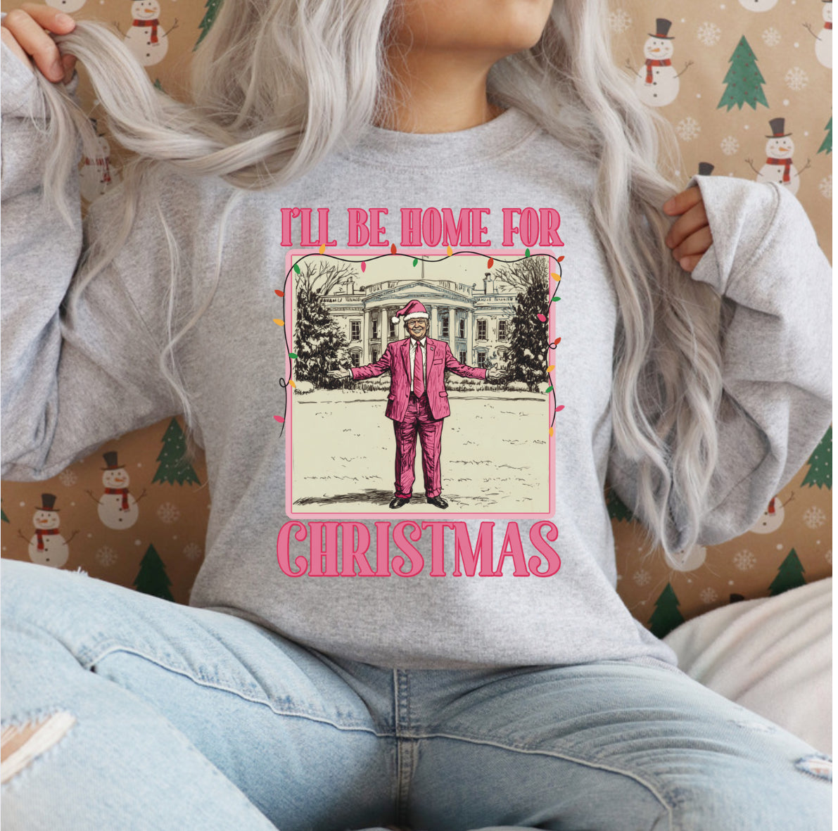 Trump I’ll be home for Christmas crewneck