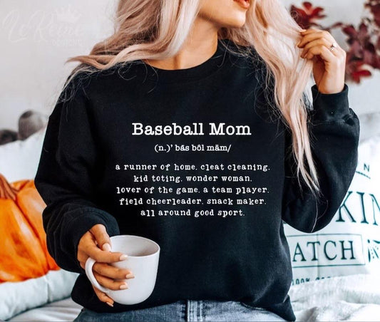 Baseball Mom Definition Crewneck