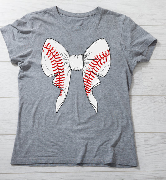 Baseball Bow  T-Shirt