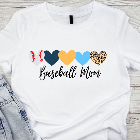 Heart Baseball Mom