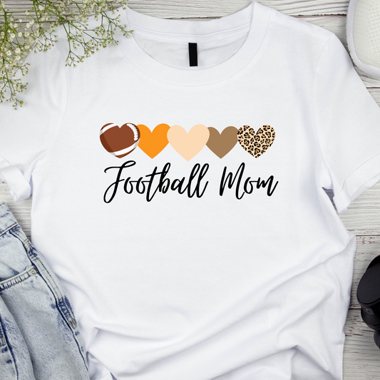 Heart Football Mom