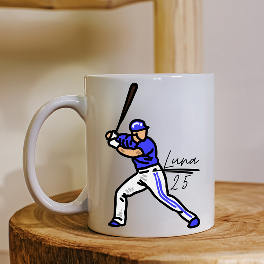 PERSONALIZED BASEBALL MUG